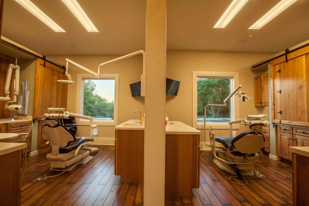 Two dental chairs in a Medical Center Dental operatory